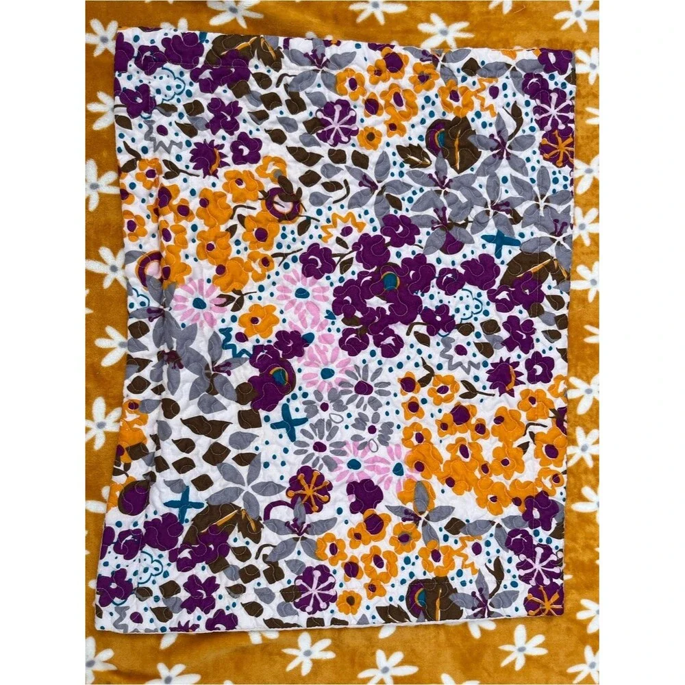 Colorful Quilted Floral Standard Sham Pillowcase